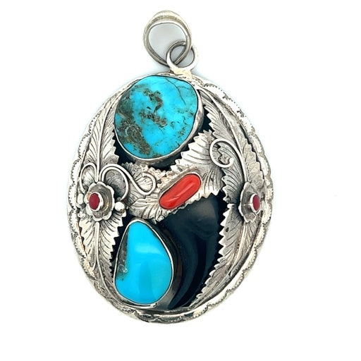 Bear Claw Turquoise Pendant