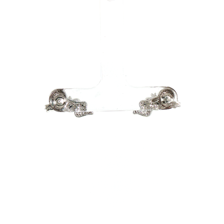 Casper the Friendly Ghost Diamond and Gold Earrings