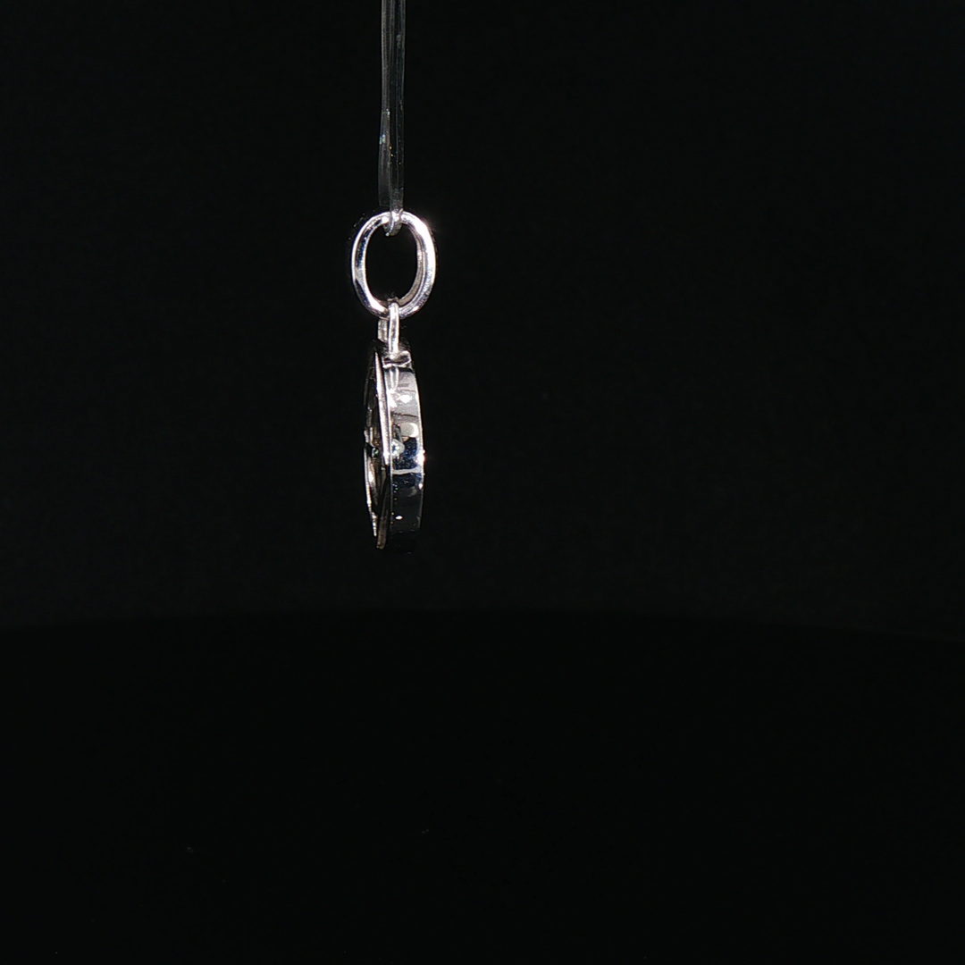 Diamond Initial 'G' Pendant in 18k White Gold