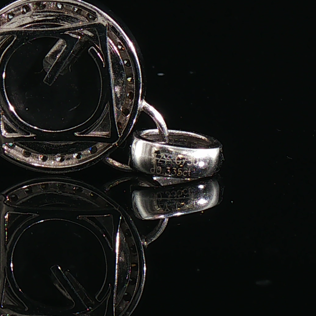 Diamond Initial 'G' Pendant in 18k White Gold