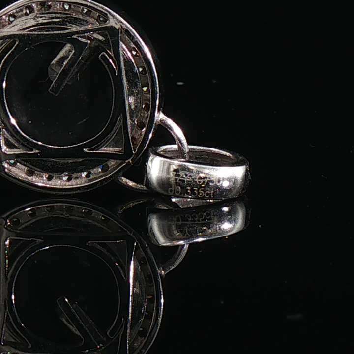 Diamond Initial 'G' Pendant in 18k White Gold
