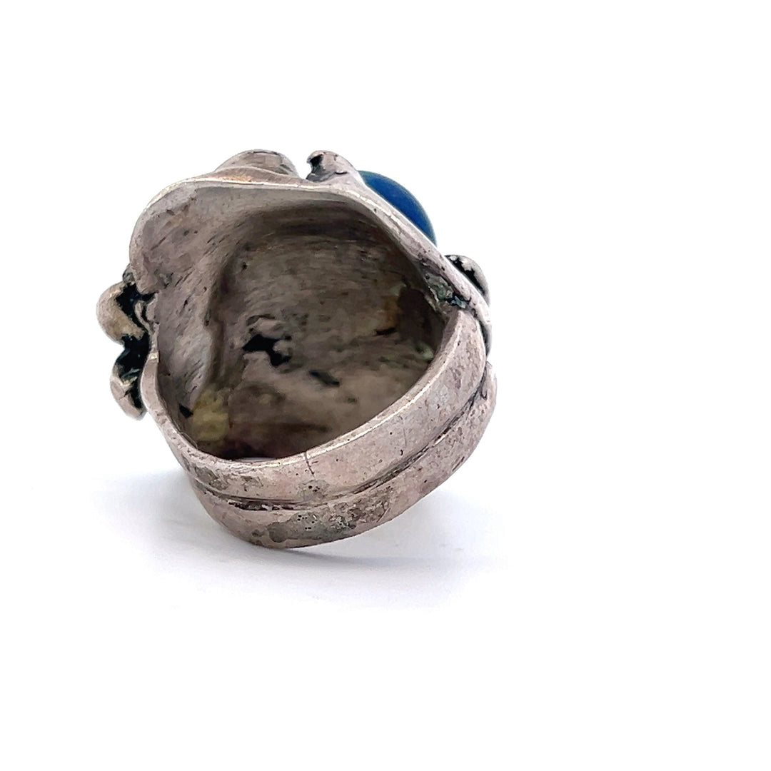 Large Lapis Sterling Silver Ring