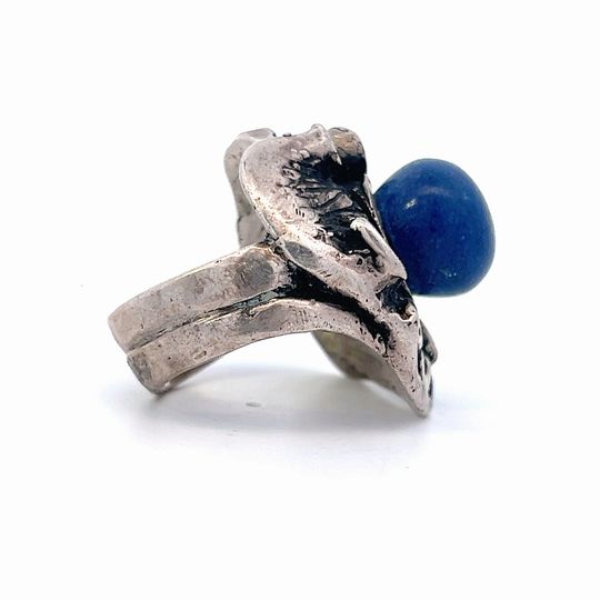 Large Lapis Sterling Silver Ring