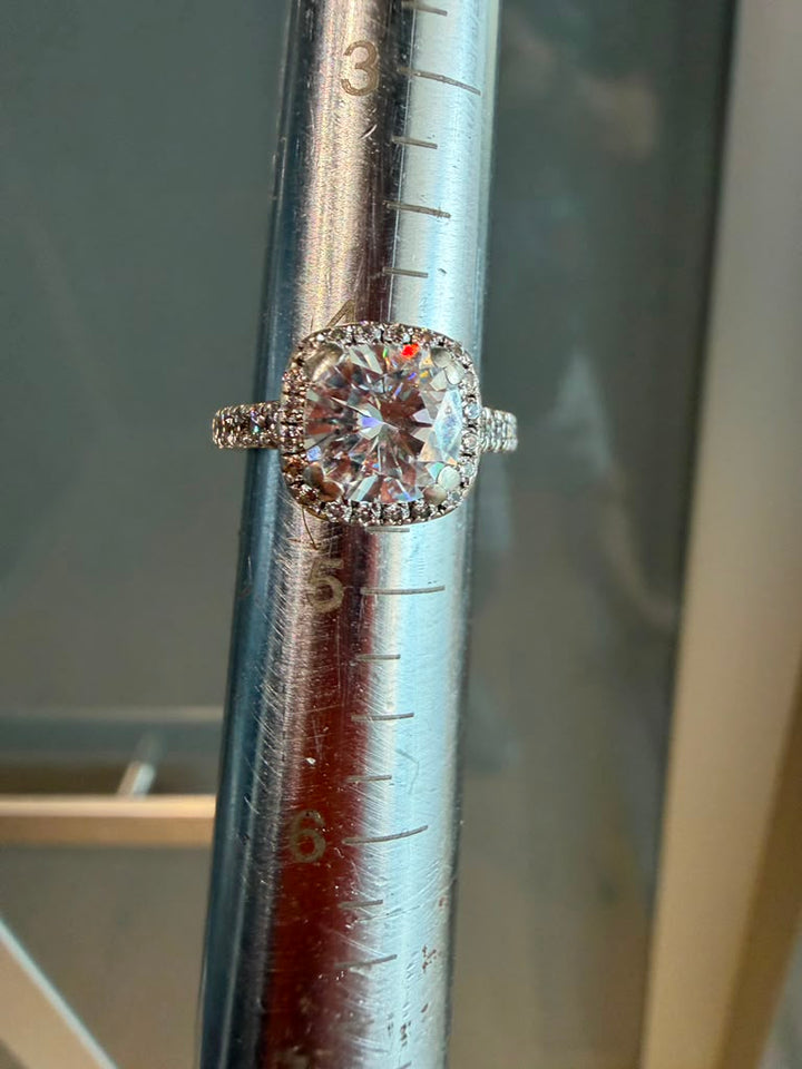 925 Sterling Silver Moissanite Ring