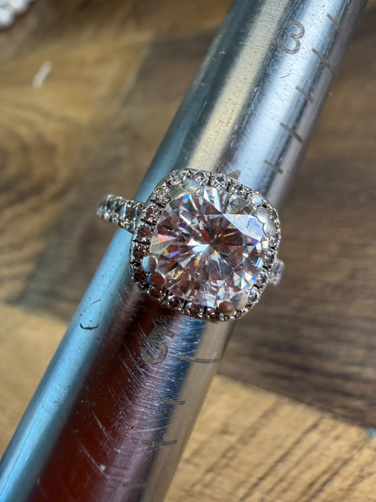 925 Sterling Silver Moissanite Ring