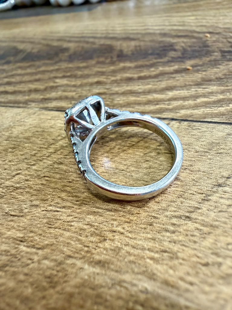 925 Sterling Silver Moissanite Ring