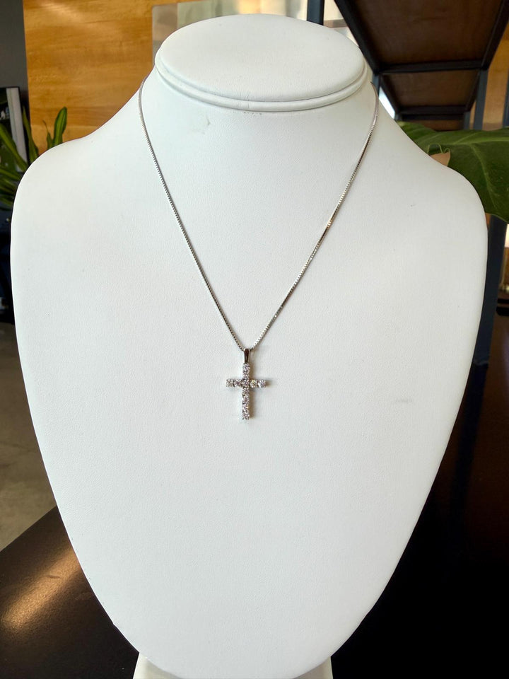 Sterling Silver Lab Diamond Pendant Necklace