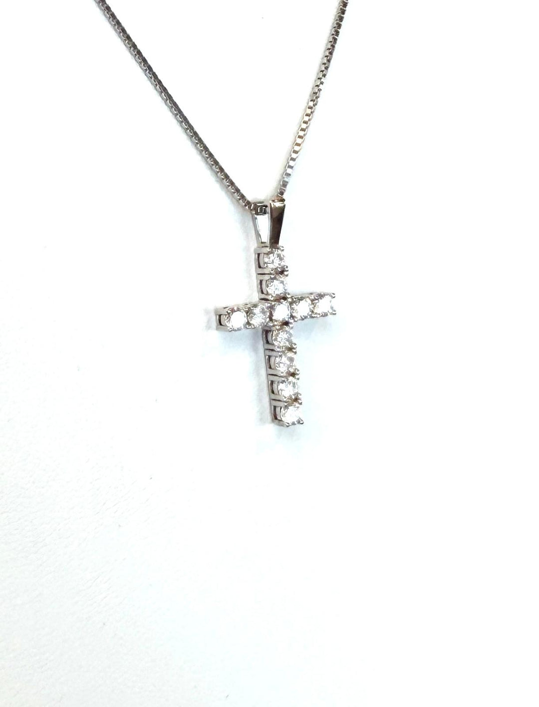Sterling Silver Lab Diamond Pendant Necklace