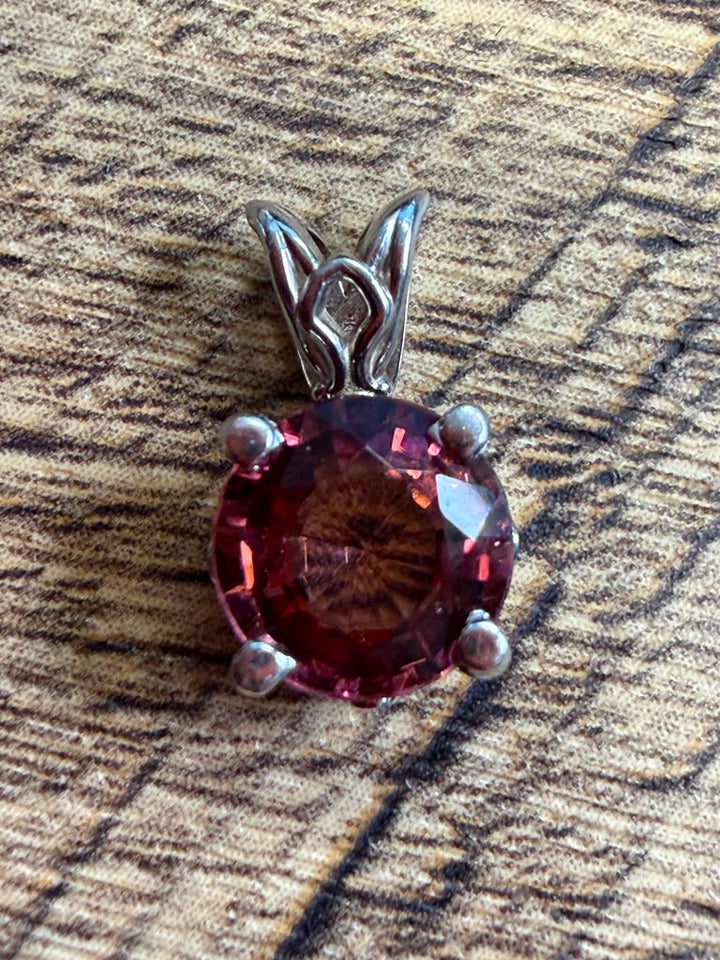 14k White Gold Tourmaline Pendant