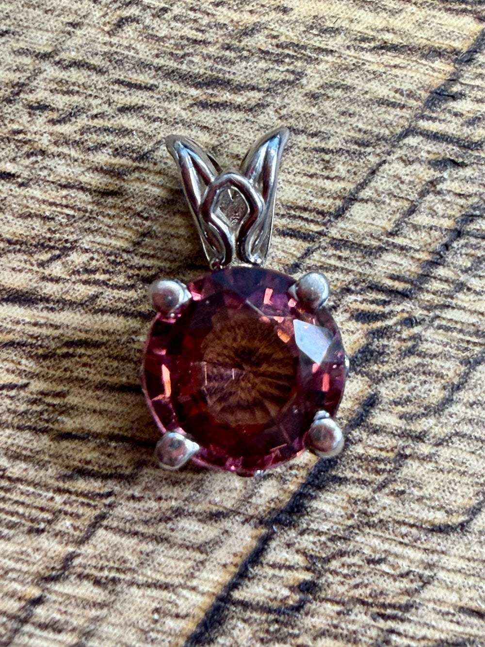 14k White Gold Tourmaline Pendant