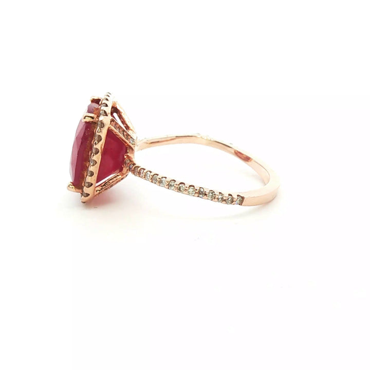 7.37 CTW Ruby Diamond Ring