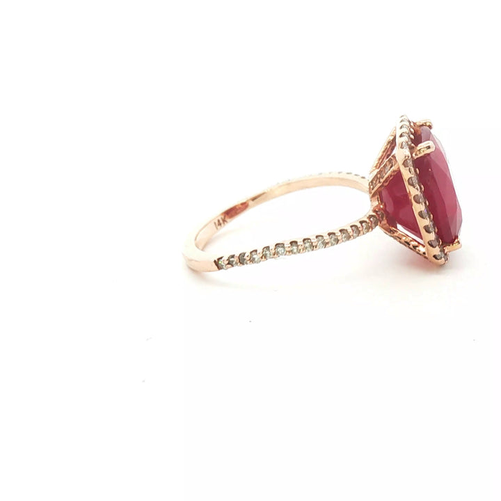 7.37 CTW Ruby Diamond Ring