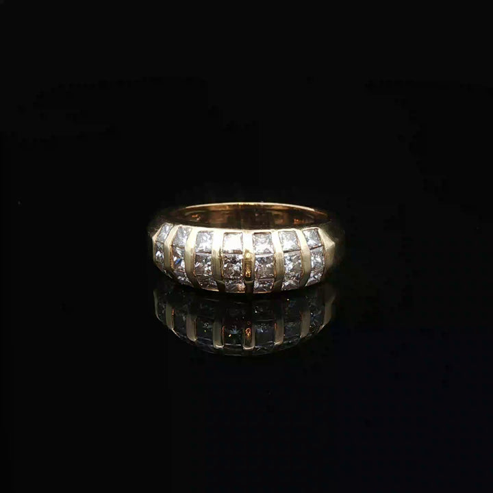 Diamond Band in 18k Yellow Gold
