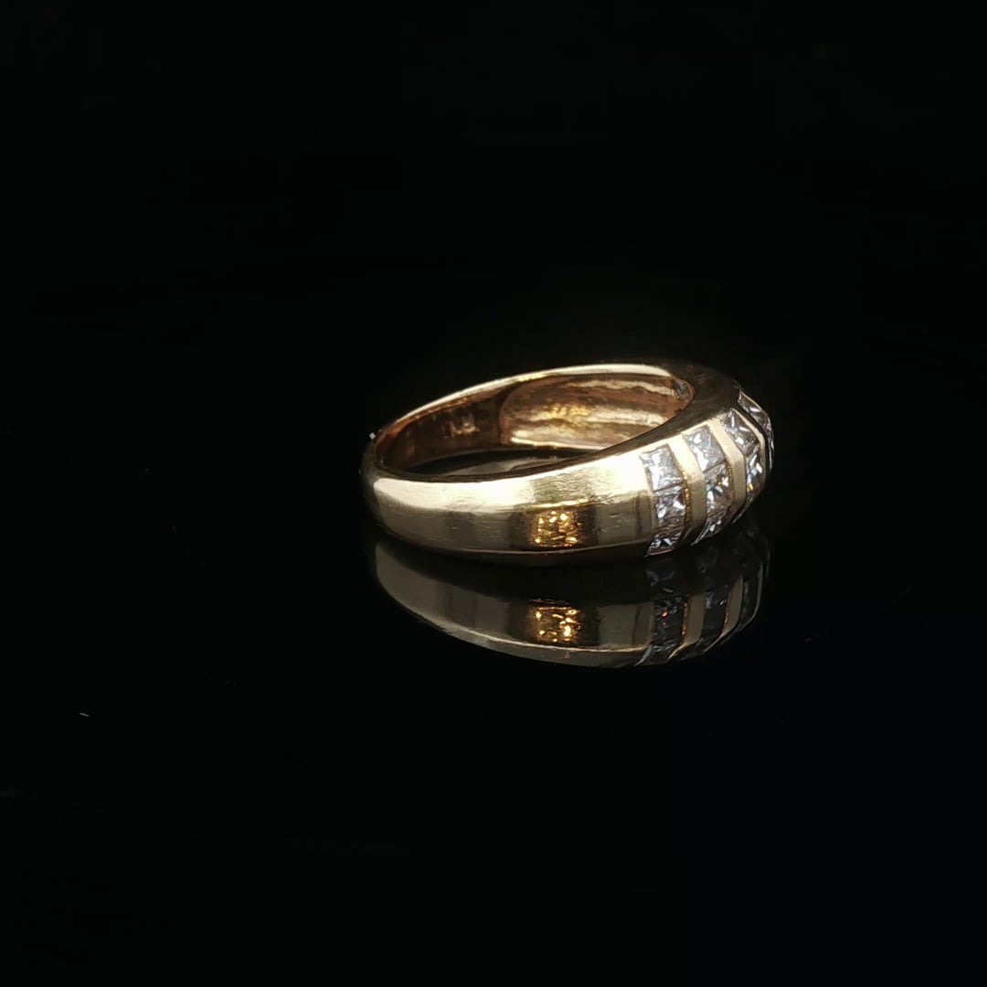 Diamond Band in 18k Yellow Gold
