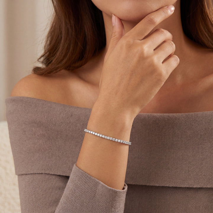 Classic Diamond Tennis Bracelet in White Gold