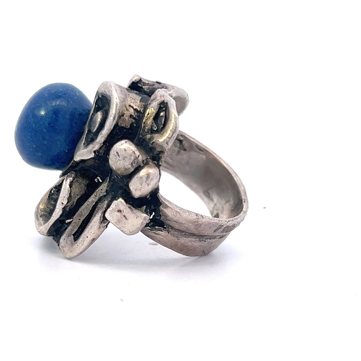 Large Lapis Sterling Silver Ring