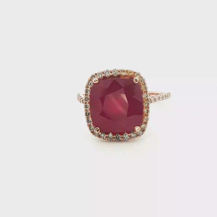 7.37 CTW Ruby Diamond Ring